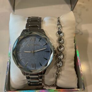 Juicy Couture Glitter Dial Watch and Bracelet Set